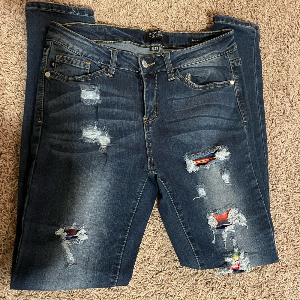 Judy Blue Serape Patch Jeans